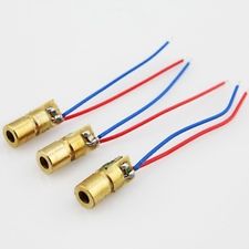 3 Pcs 650nm 6mm 5V DC 5mW Mini Laser Dot Diode Module Head WL Red Straight Line