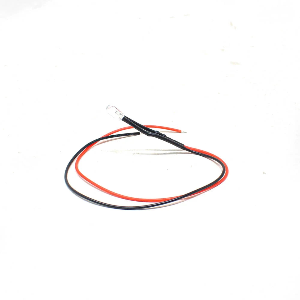 5-9V 5MM Red Clear Transparent LED Indicator Light with Cable (Pack of 5)