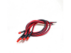 12-18V 8MM Red LED Indicator Light with Cable (Pack of 5)