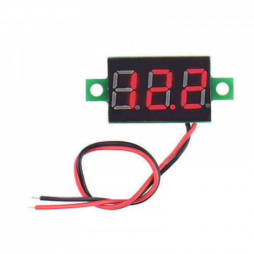 0.28inch 4.5-30V Two Wire DC Voltmeter Red