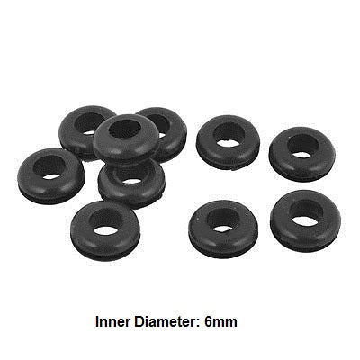 10 pcs 6 MM Rubber Cable Grommet