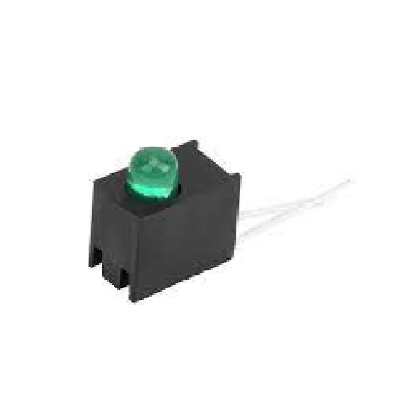 Green 3MM Single Hole LED Light Holder with Light (Pack of 10)